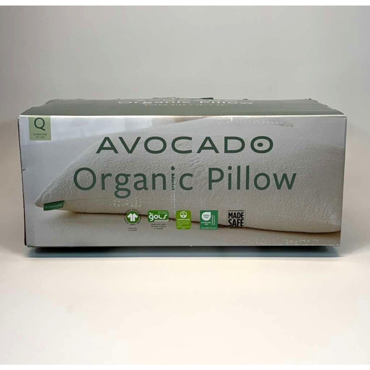 Avocado 100% Certified Organic Bed Pillow w/ Natural Latex and Kapok Fill Queen