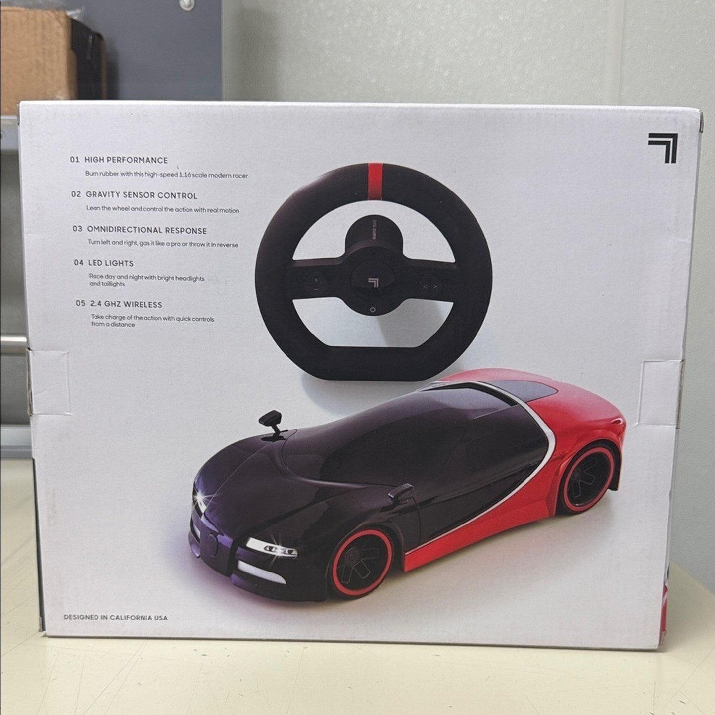 Sharper Image RC Italia Car with Black and Red Design