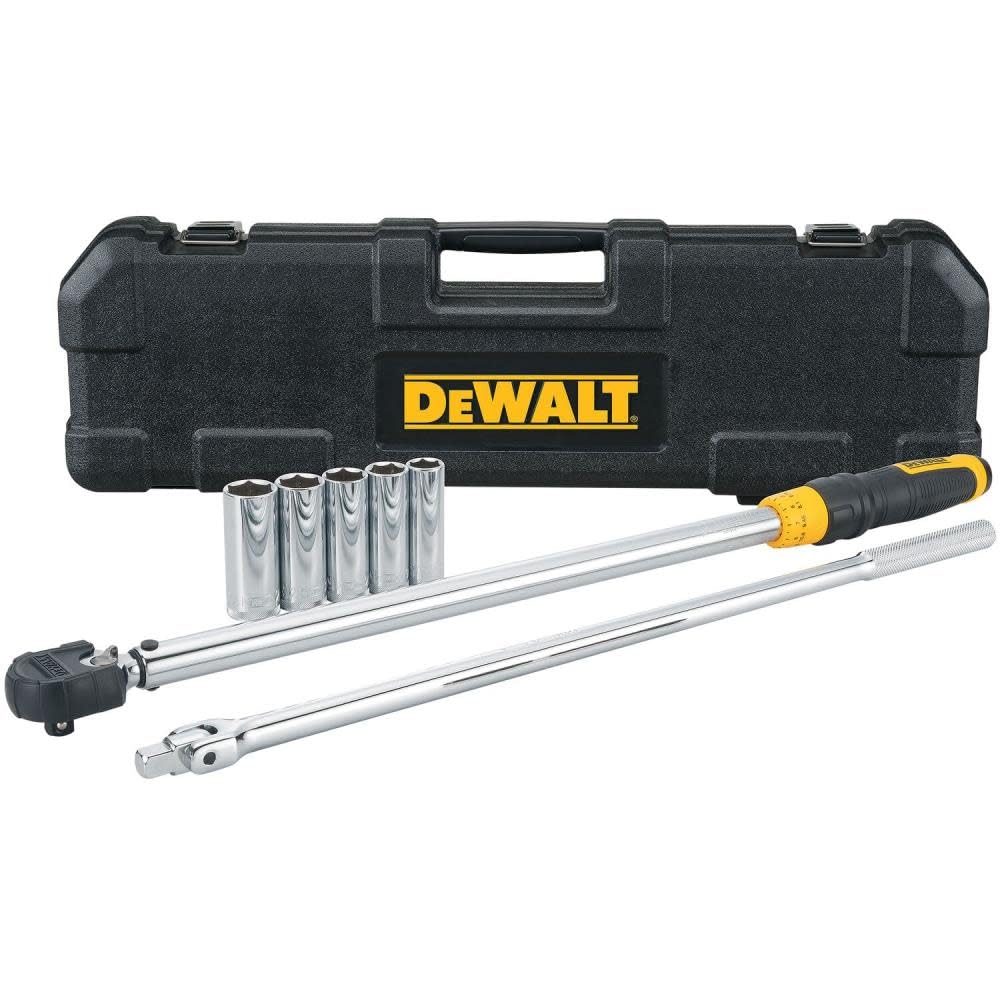 Dewalt 1/2In Drive Torque Wrench Tire Change Kit 7Pc