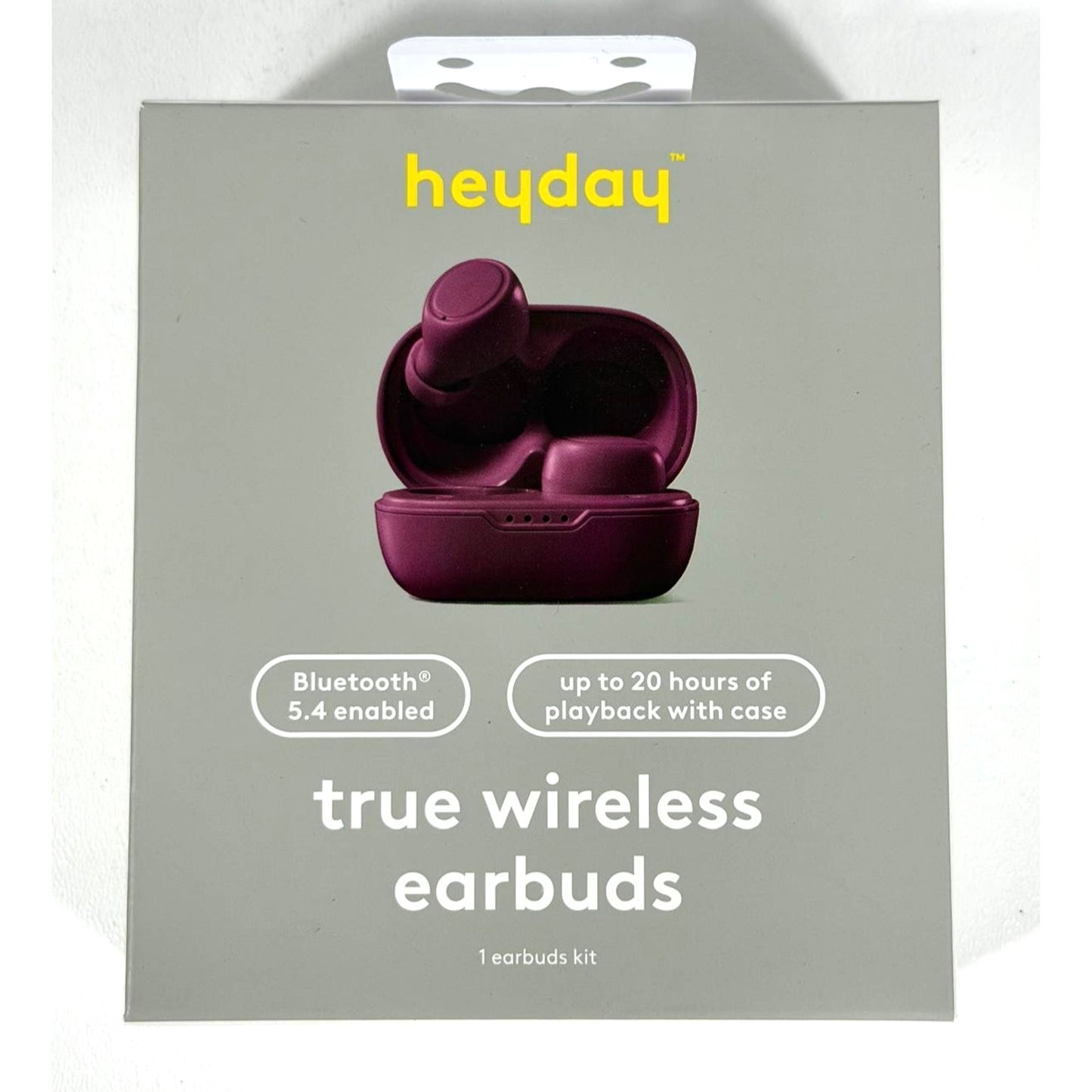 Heyday Open Ear Wireless Earbuds w/Case Bluetooth Dark Cherry