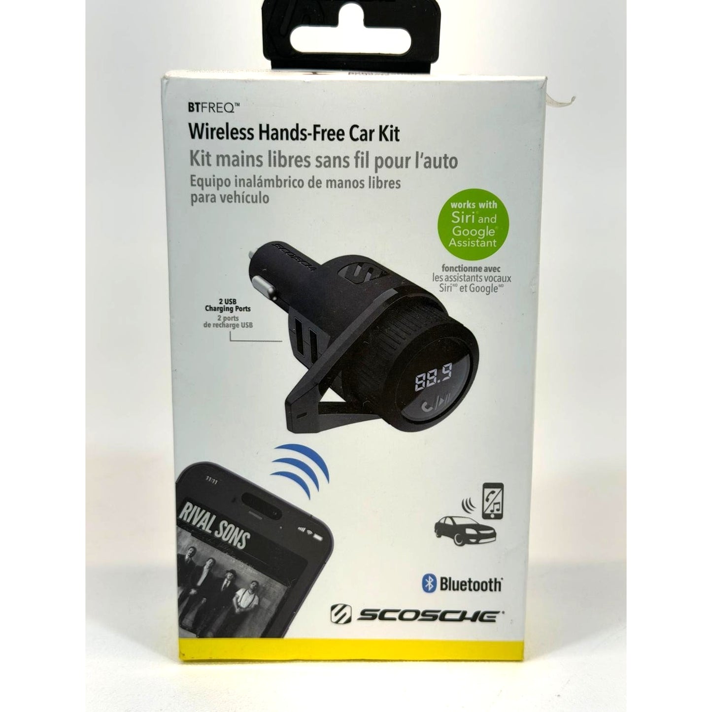 SCOSCHE Bluetooth FM Transmitter Wireless Hands Free Car Kit Charging Ports