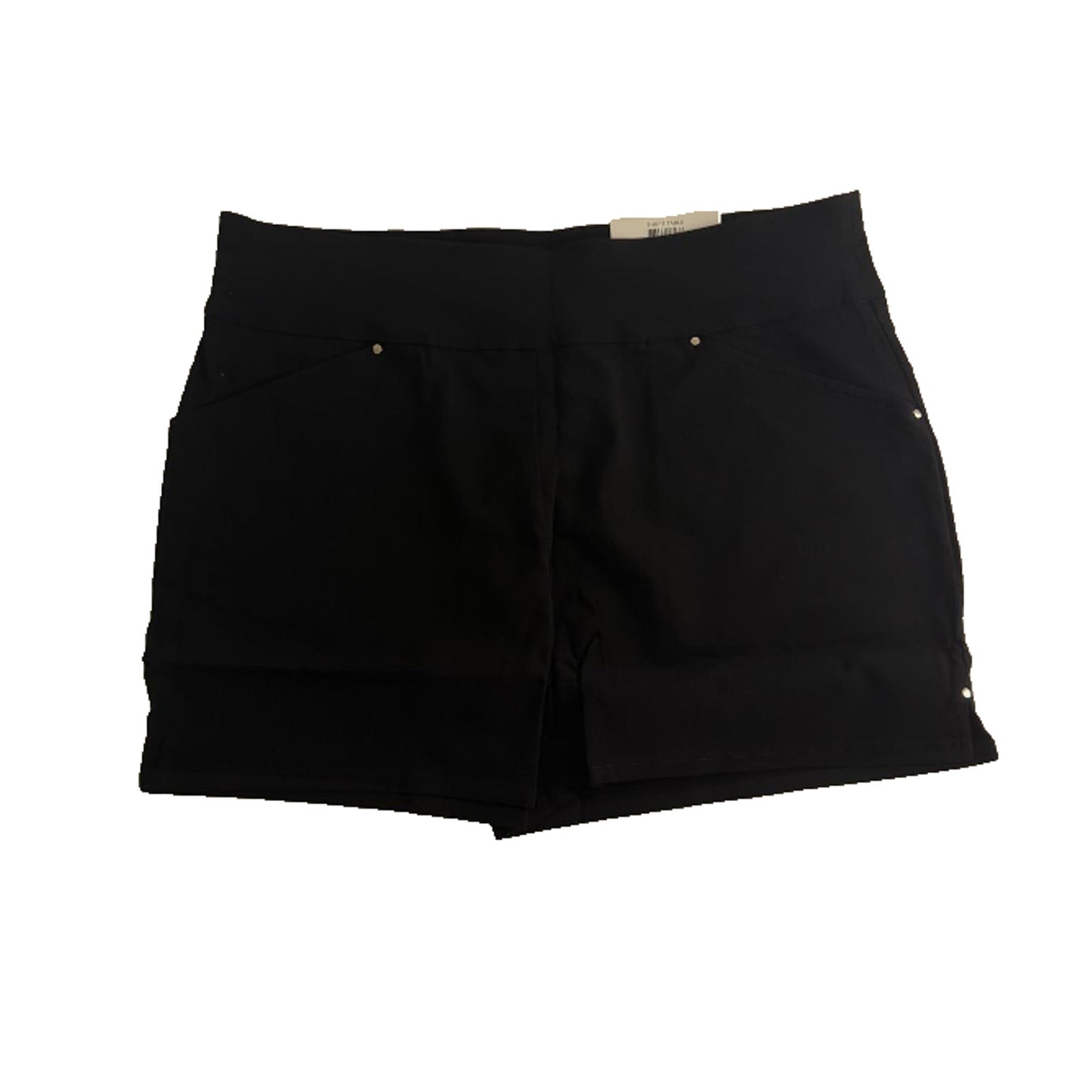 INC International Concepts Women's Mid-Rise Pull-On Shorts Deep Black S12