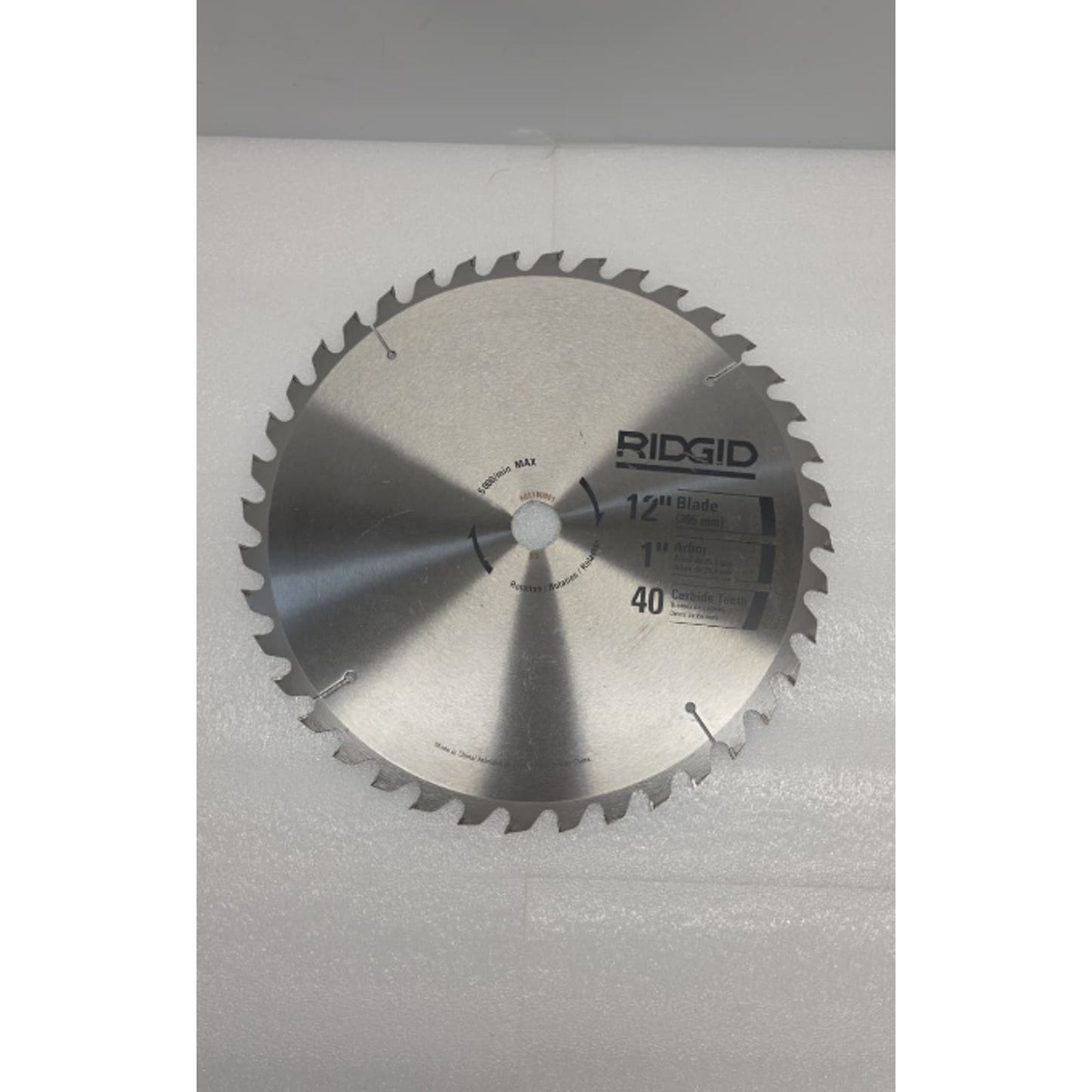 Ridgid 12"Blade 1" Arbor 40 Carbide Teeth Saw Blade 681780001 SEE DES