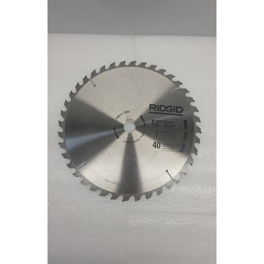 Ridgid 12"Blade 1" Arbor 40 Carbide Teeth Saw Blade 681780001 SEE DES