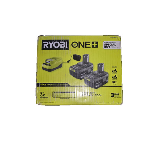 Ryobi PSK006 ONE+ 18V ( 2 ea) 4ah Battery and Charger Kit