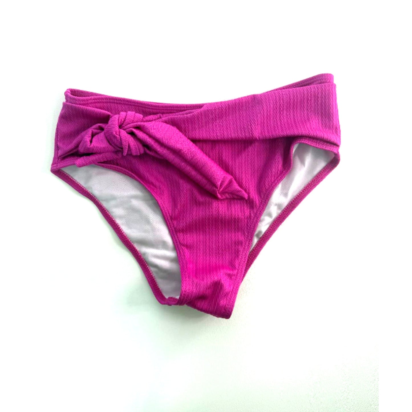 INSPIRE CHIC O-Ring Seashell Ribbed Bikini Set Halter Triangle Swimsuit S Rose R