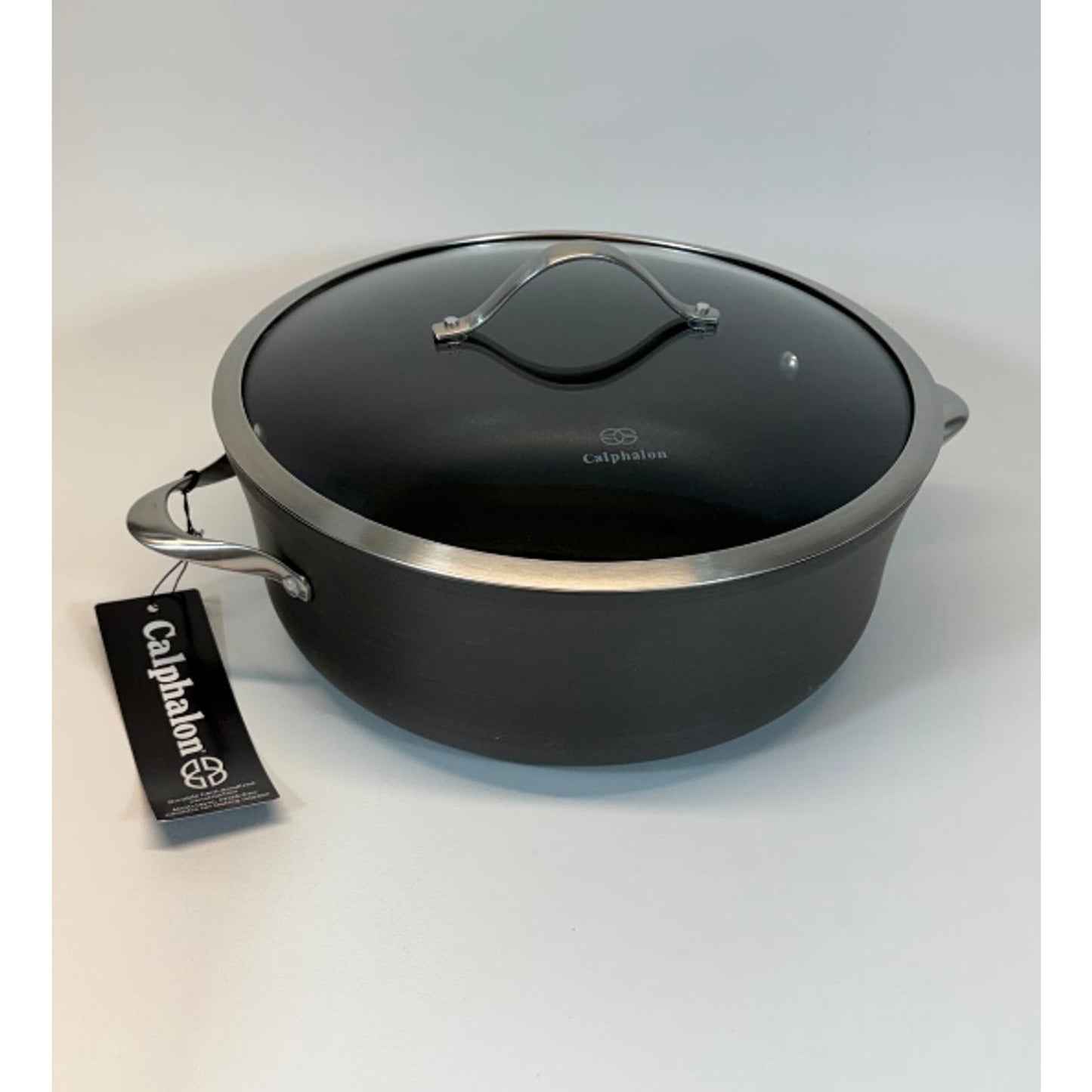 Calphalon 8.5 Qt Hard Anodized Dutch Oven Stock Pot 8788 1/2 with Glass Lid
