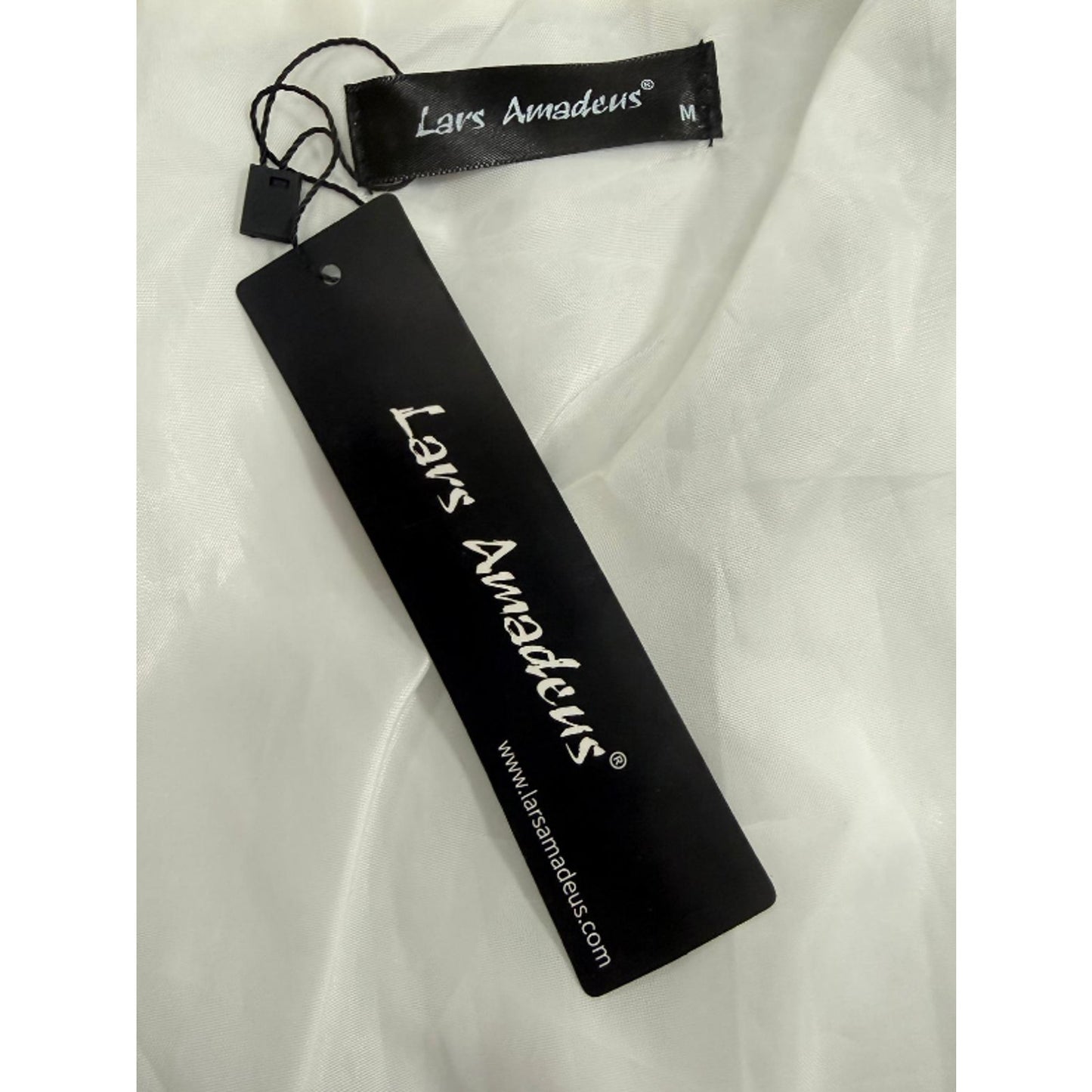 Lars Amadeus Men's Lightweight Metallic Zip Up Shiny Varsity Jacket Silver White