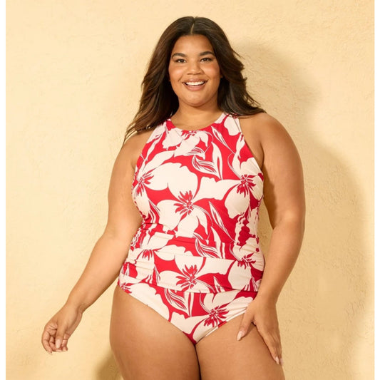 Women's High Neck One Piece Swimsuit - Shade & Shore™ Multi 18