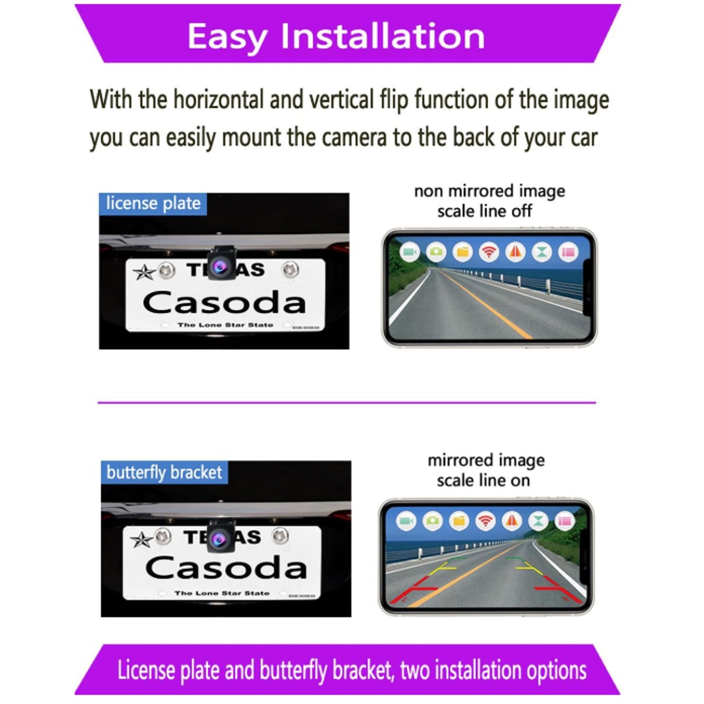 Wifi Backup Camera, Strong 5G WiFi HD1080P Clear Picture, Wide Angle Rear...