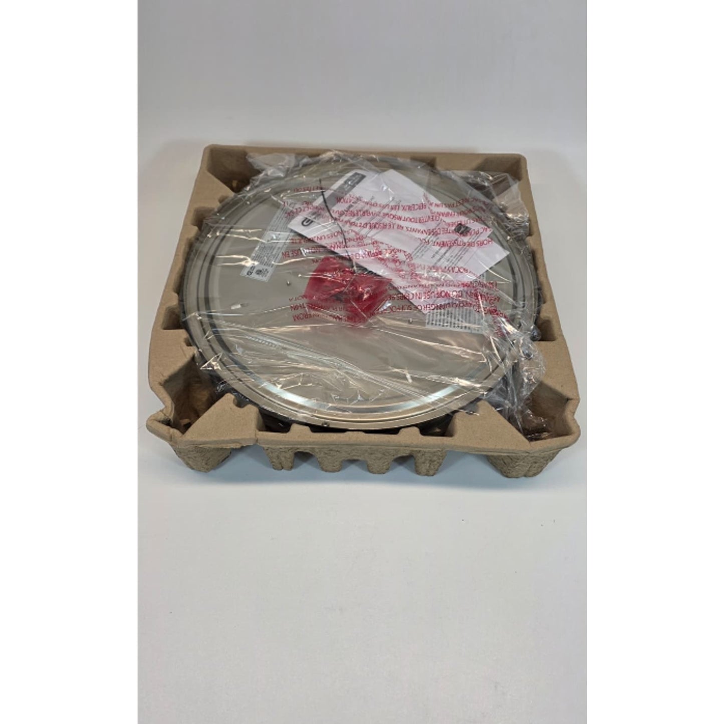 Commercial Electric DC Series 16 in. Contemporary Brushed Nickel Flush Mount