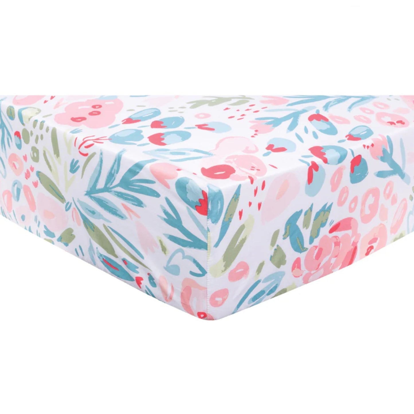 Trend Lab Painterly Floral 3 Piece Baby Nursery Crib Bedding Set