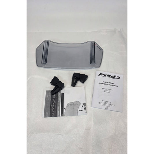 Puig 2.0 Multi-Adjustable Windscreen Visor - Clear, Clip-On Style / 300mm x