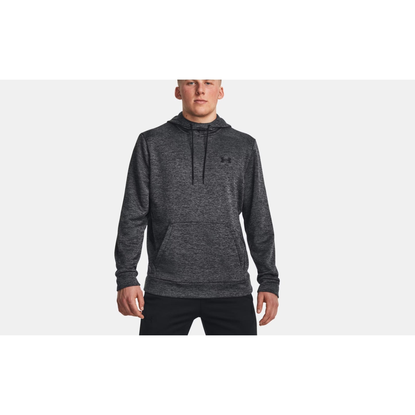 Under Armour Men's Armour Fleece Twist Hoodie (Size XL) Black/Black, Polyester