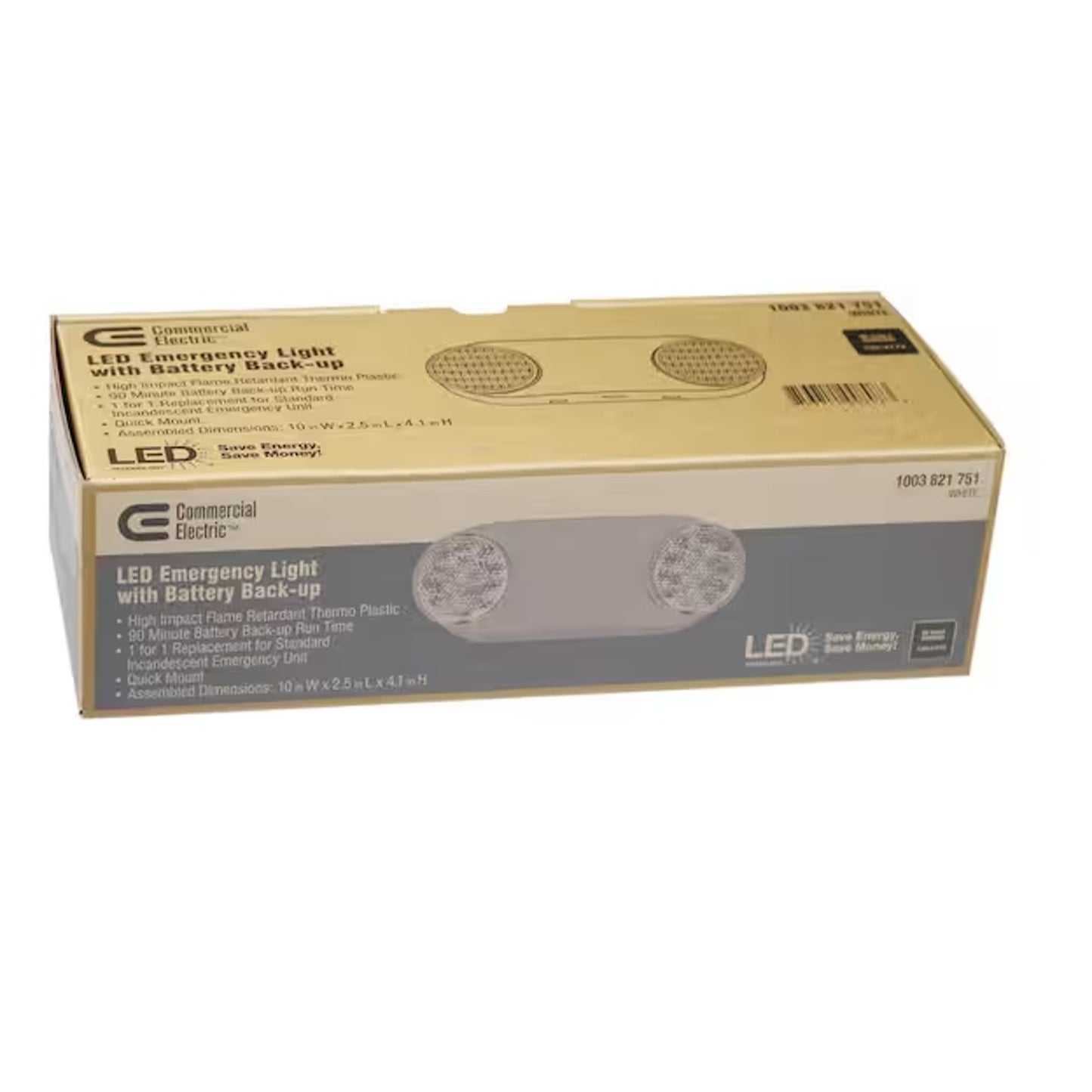 1-Pack Oval 11-Watt Equivalent Integrated LED White Emergency Light with Ni-Cad