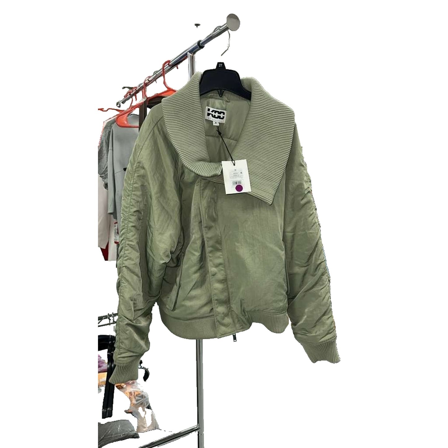 KBB by KAHLANA Women's 'The Shawl Collar Jacket' - Olive Green M