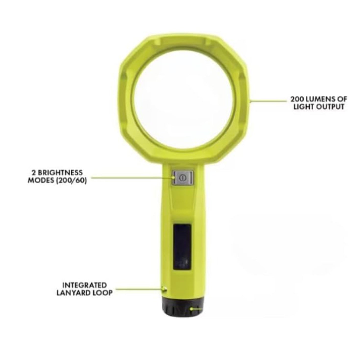 FVL55K Fits For RYOBI Lithium Cordless 200 Lumens Magnifying Light Kit with 2.0 Ah Battery and USB Charging Cable