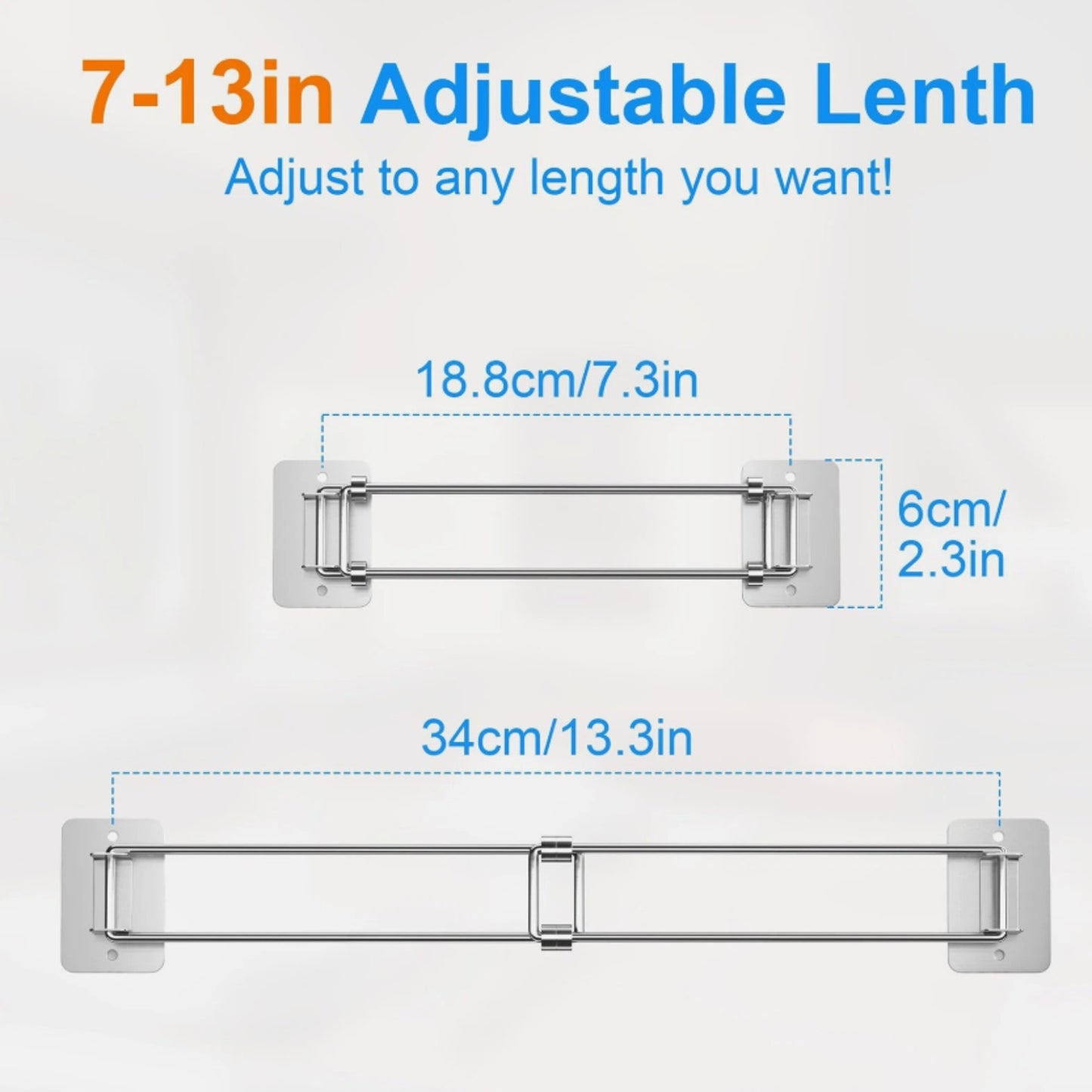 RV Corner Rod 2 Pack Camper Shelf Bar 7 13 Inches Adjustable Bathroom Organizer