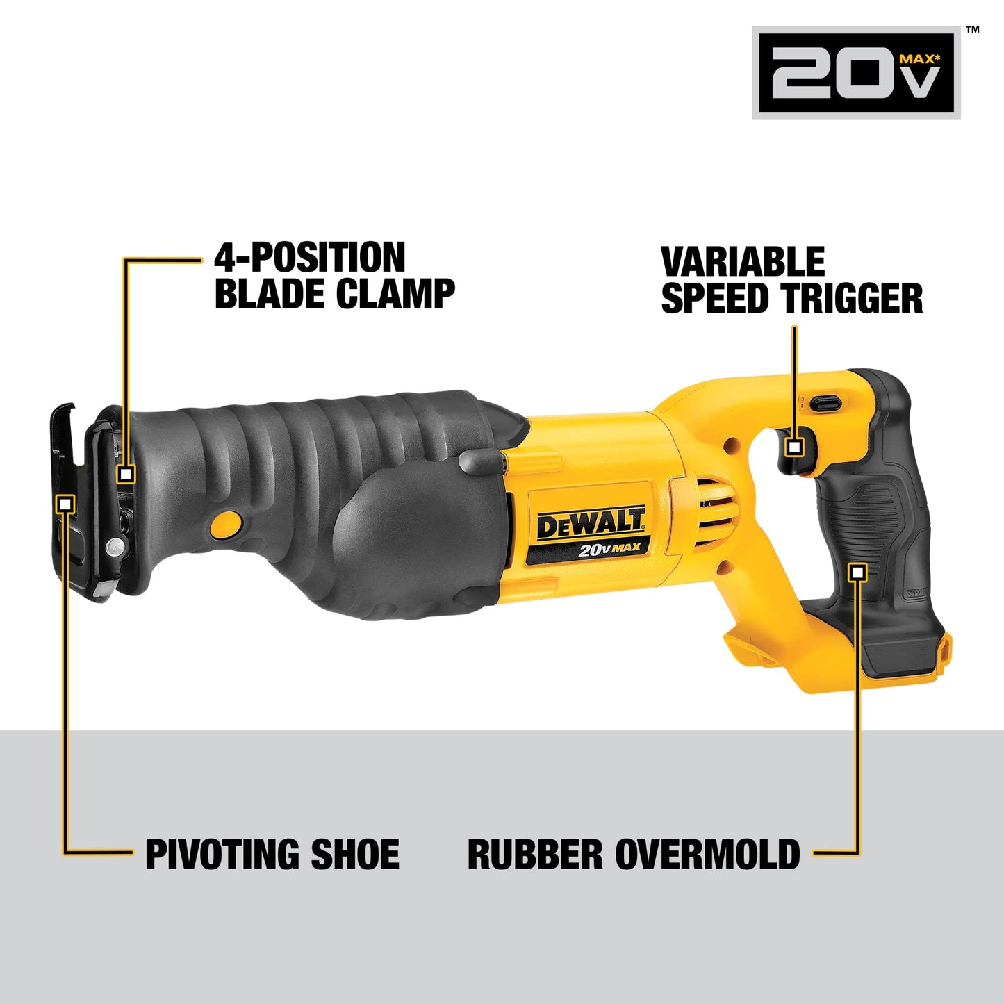 DEWALT 20V Max Reciprocating Saw, Compact