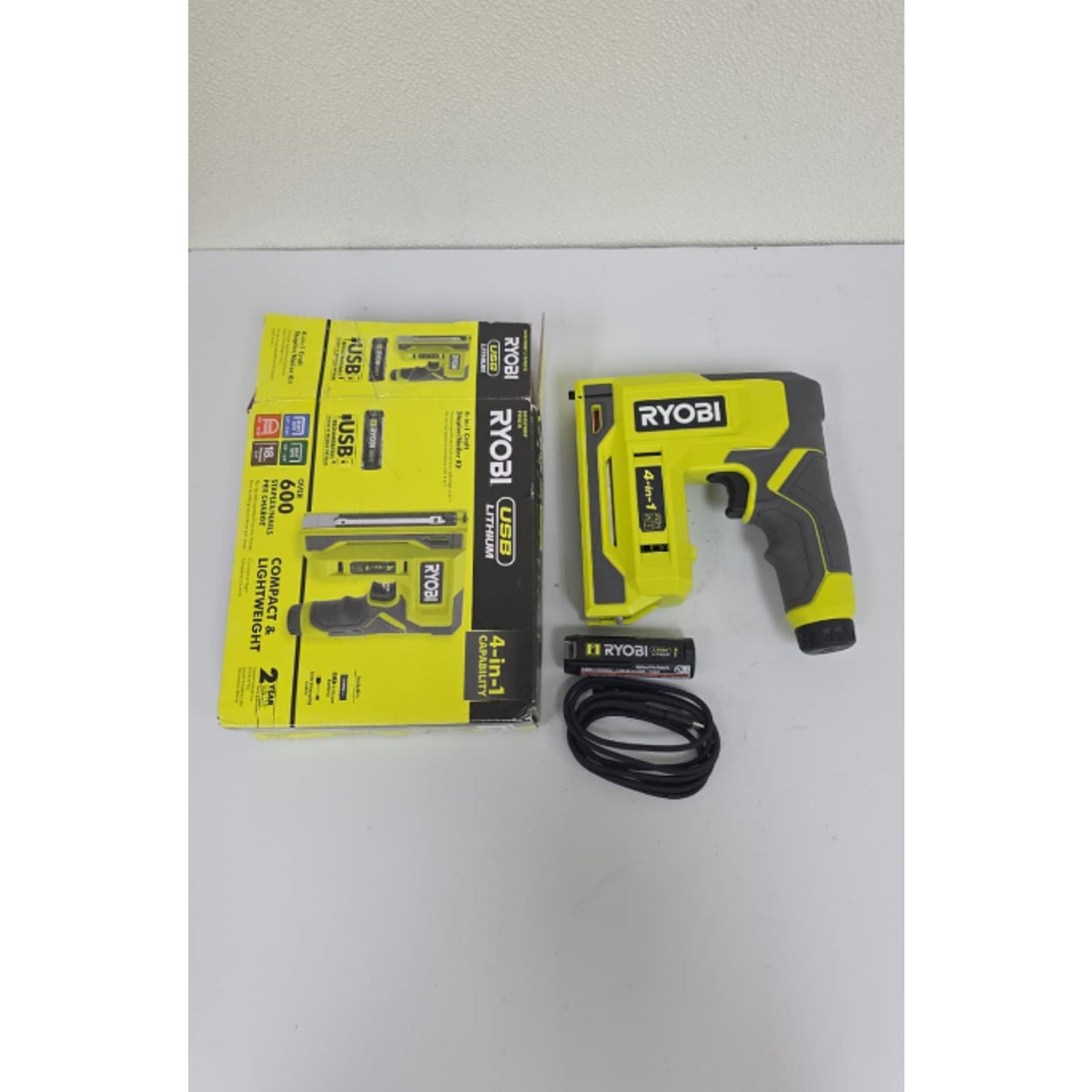 4-In-1 Stapler/Nailer Kit with 3.0 Ah Battery and Charging Cable FVN51K