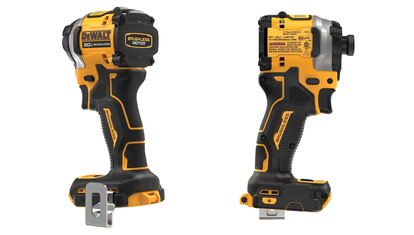 DEWALT ATOMIC 20V MAX* 1/4 in. Brushless Cordless 3-Speed Impact Driver one-pack Bare Tool