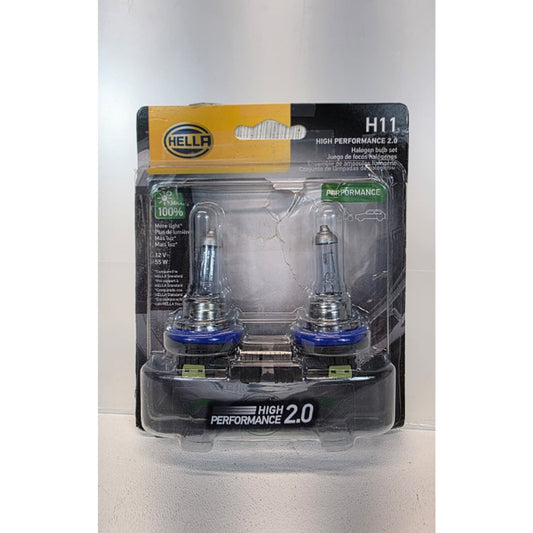 HELLA H11 2.0TB Twin Blister Kit High Performance Bulb, 12V, 55W, 2 Pack