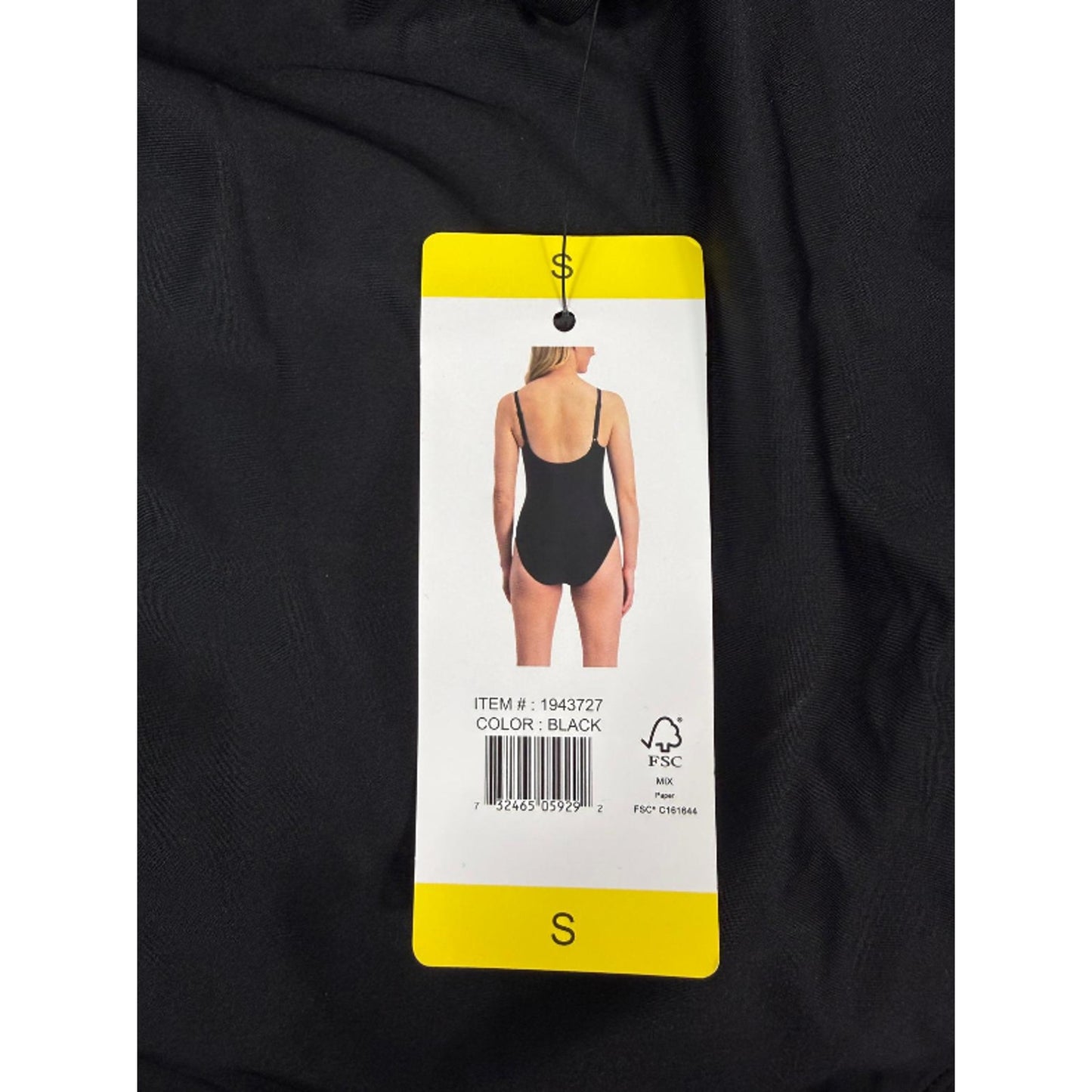 DKNY Sport Women's Swimsuit Fully lined Removeable cups Black Color Size Small