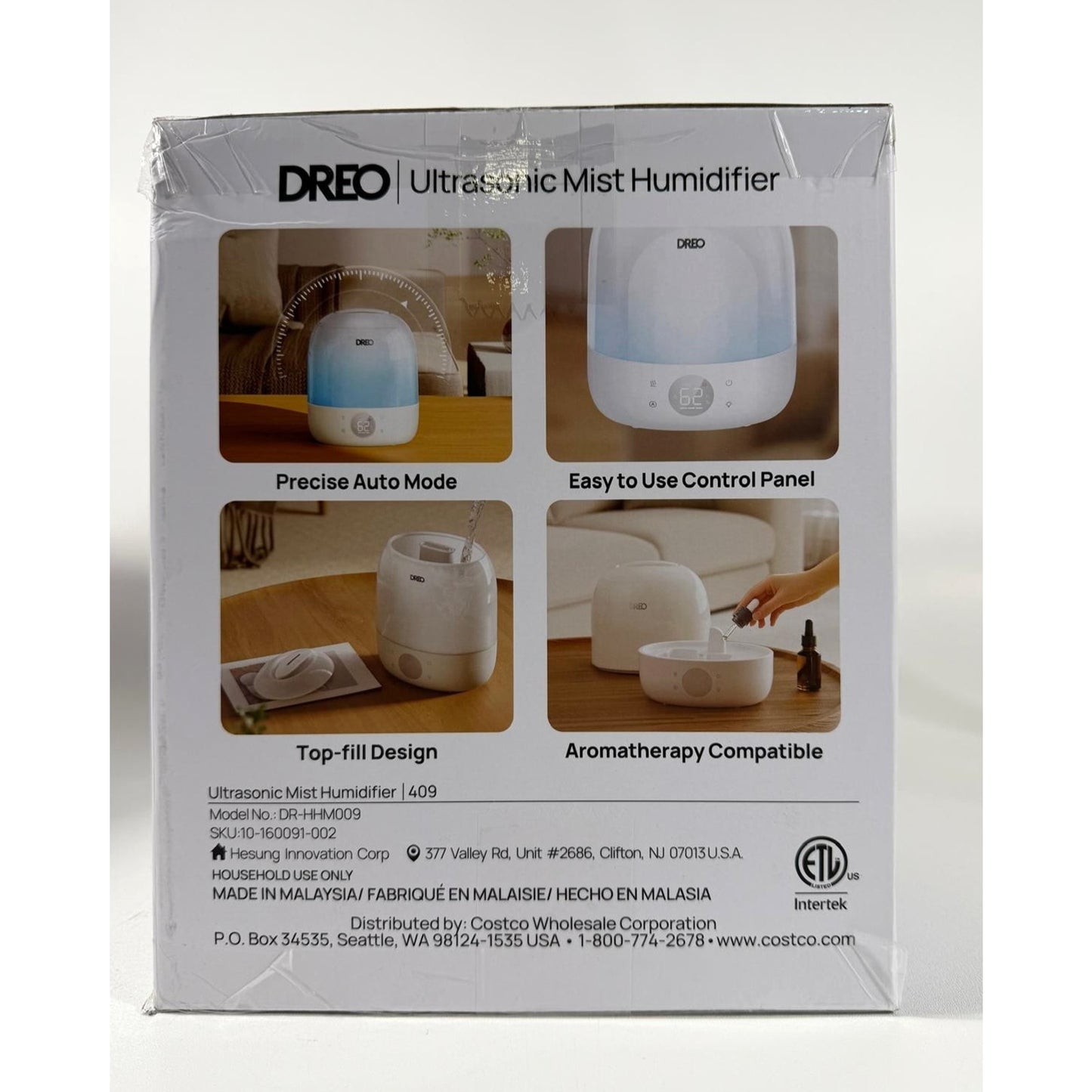 Dreo Ultrasonic Mist Humidifier 2Pk 409 3 Mist Settings Aromatherapy Compatible
