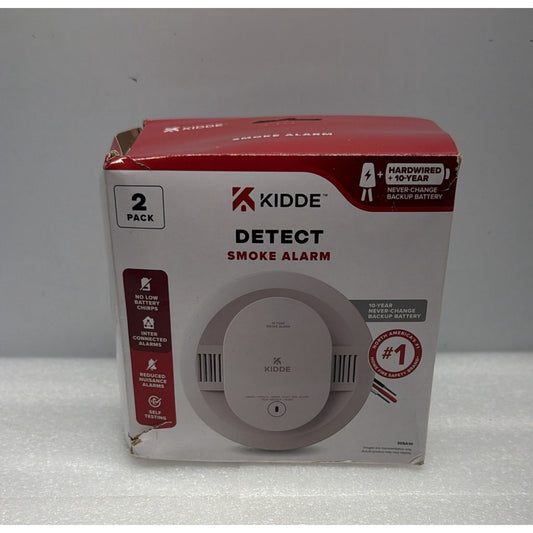 Kidde 20SAR Detect Smoke Alarm Hardwired 120V w/ AA Backup 2 Pack