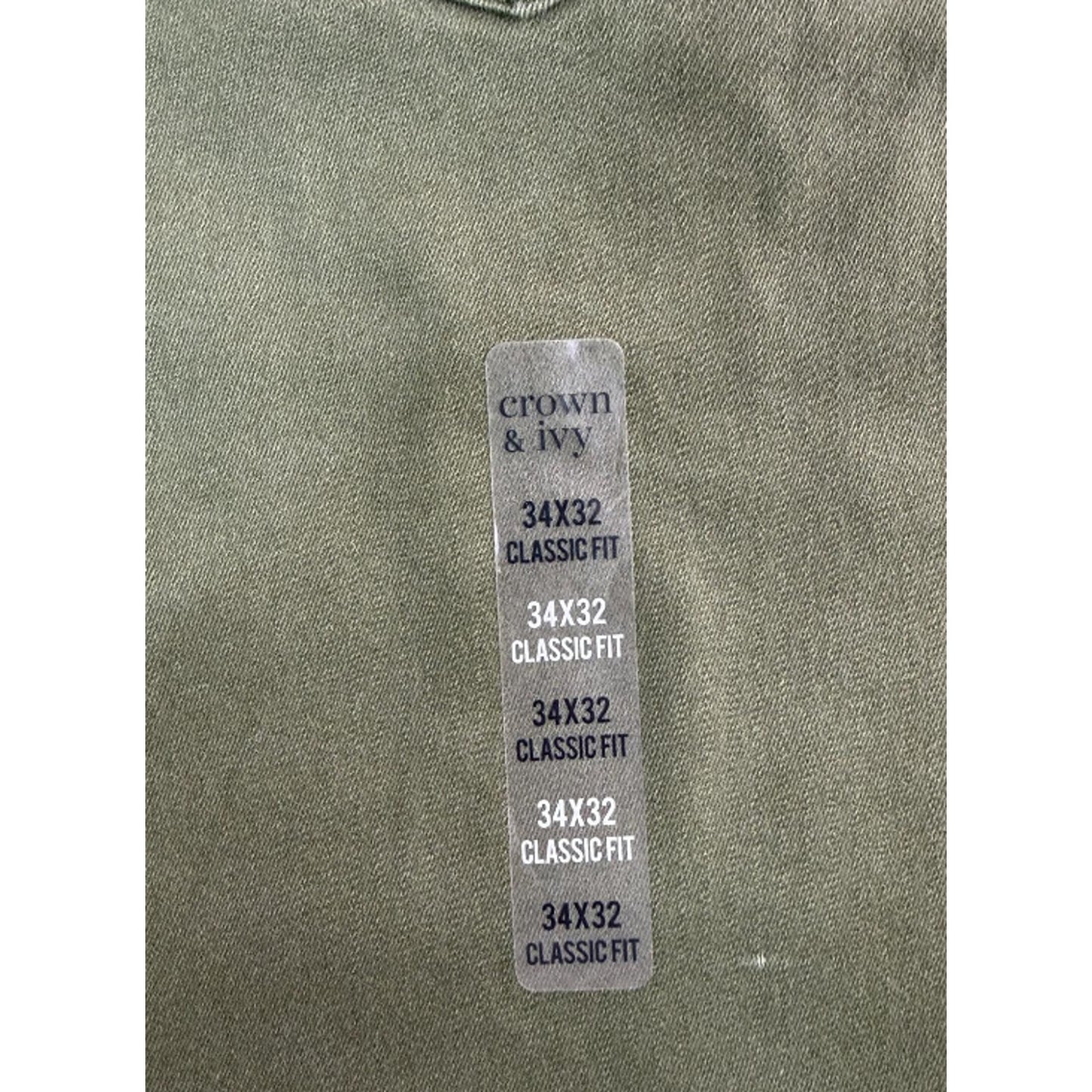 Crown & Ivy Olive Green High Rise Skinny Pants Size L (34x32)