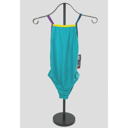 Speedo Girl's Swimsuit One Piece Thin Straps Ceramic 14