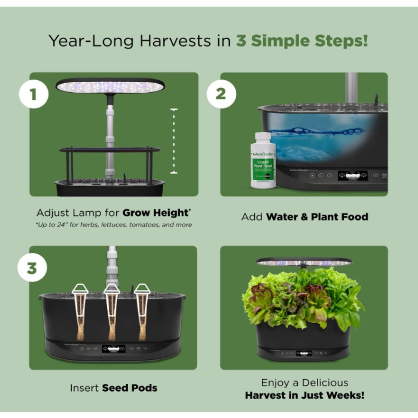 AeroGarden Bounty Black