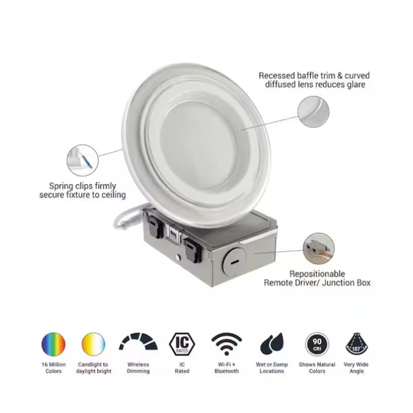 HALO 4” Dual Zone Smart Wi-Fi® Canless LED Light Powered by WiZ Pro
