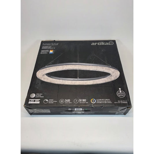 Artika Famous Optical 25-Watt 1 Light Chrome Modern 5 CCT Integrated LED Pendant