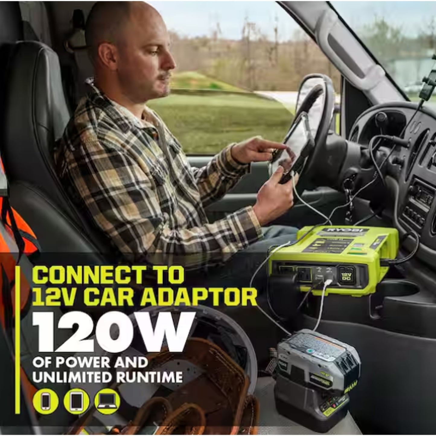 RYOBI RYi1030A 18V 1000-Watt Max 12-Volt Automotive Power Inverter