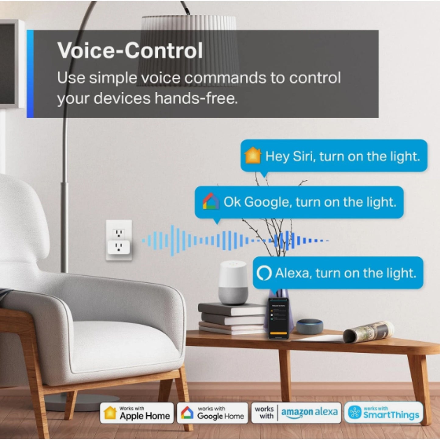 TP-Link Matter Supported Smart Plug Mini, Compact Design, 15A/1800W Max, Supe...
