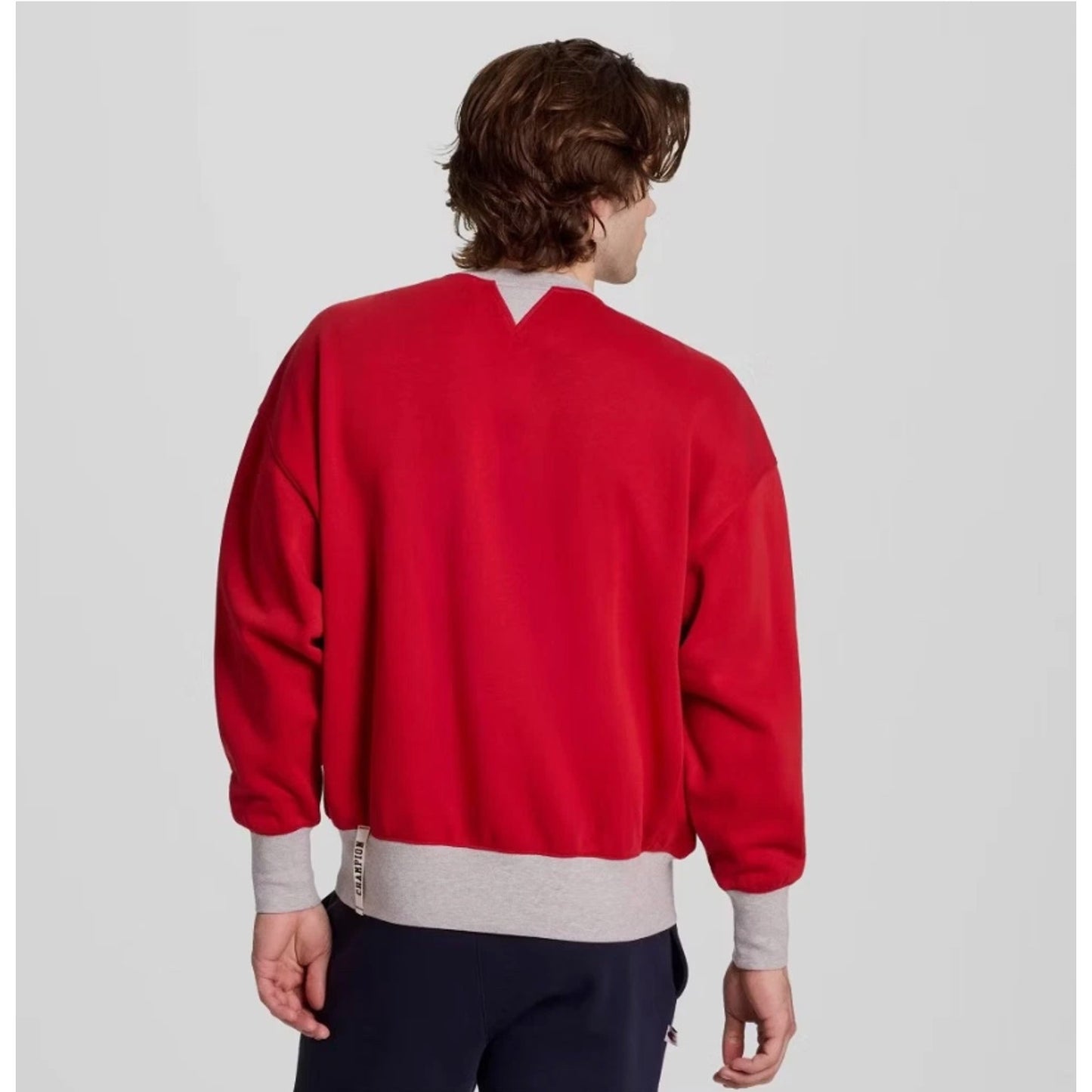 Champion Men's Physical Education Colorblocked Sweatshirt - Lava Falls XL