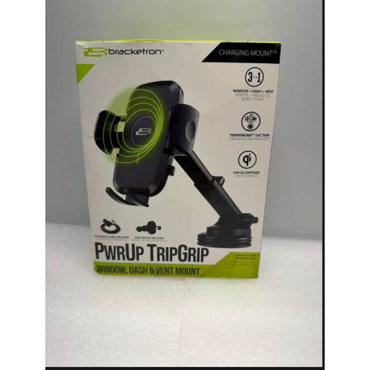Bracketron PwrUp TripGrip Window/Dash Mount - Black New Vent Mount Phone Holder