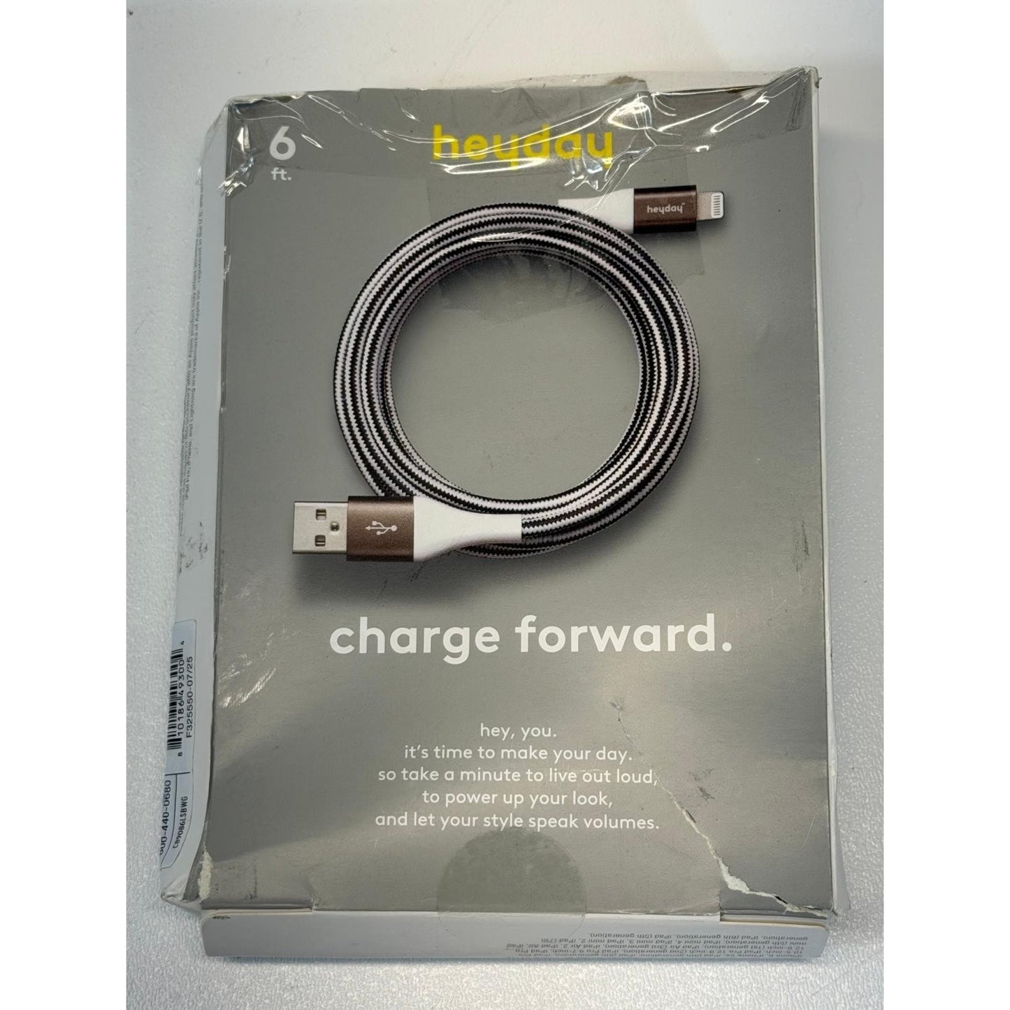 Heyday USB-C to USB-C Fast Charging Silicone Cable 6ft Matcha(Lite Green)