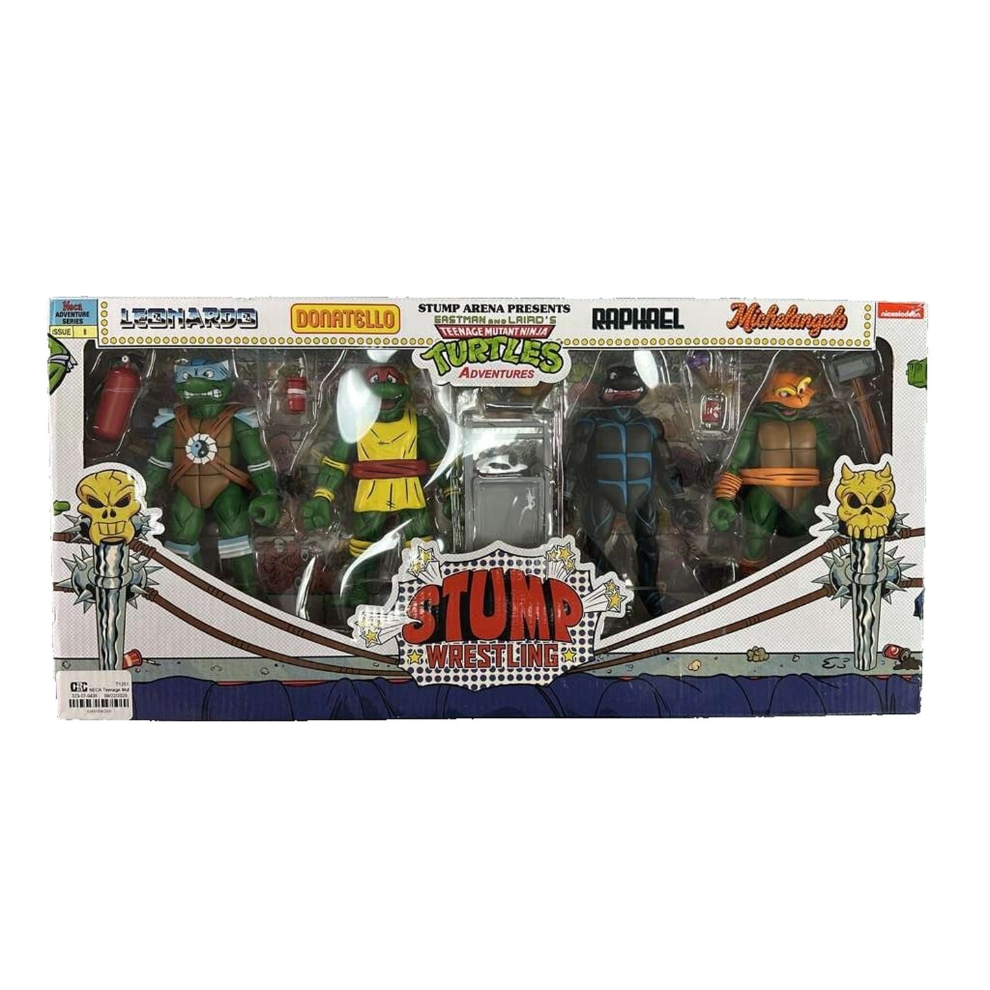 NECA Teenage Mutant Ninja Turtles Cartoon Stump Wrestling Turtles 7" - 4pk
