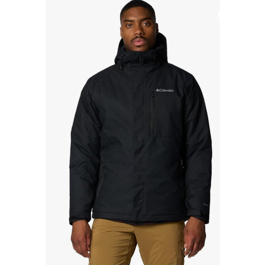 Columbia Mens Hooded Heavyweight Ski Jacket, Medium, Black