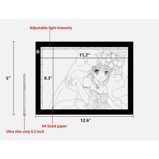 Litenergy A4 LED Copy Board Light Tracing Box, Ultra-Thin Adjustable USB Power A