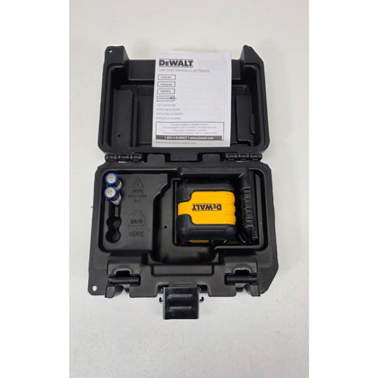 DEWALT 40 ft. Red Self-Leveling Cross Line Laser Level with AA Batteries & Case