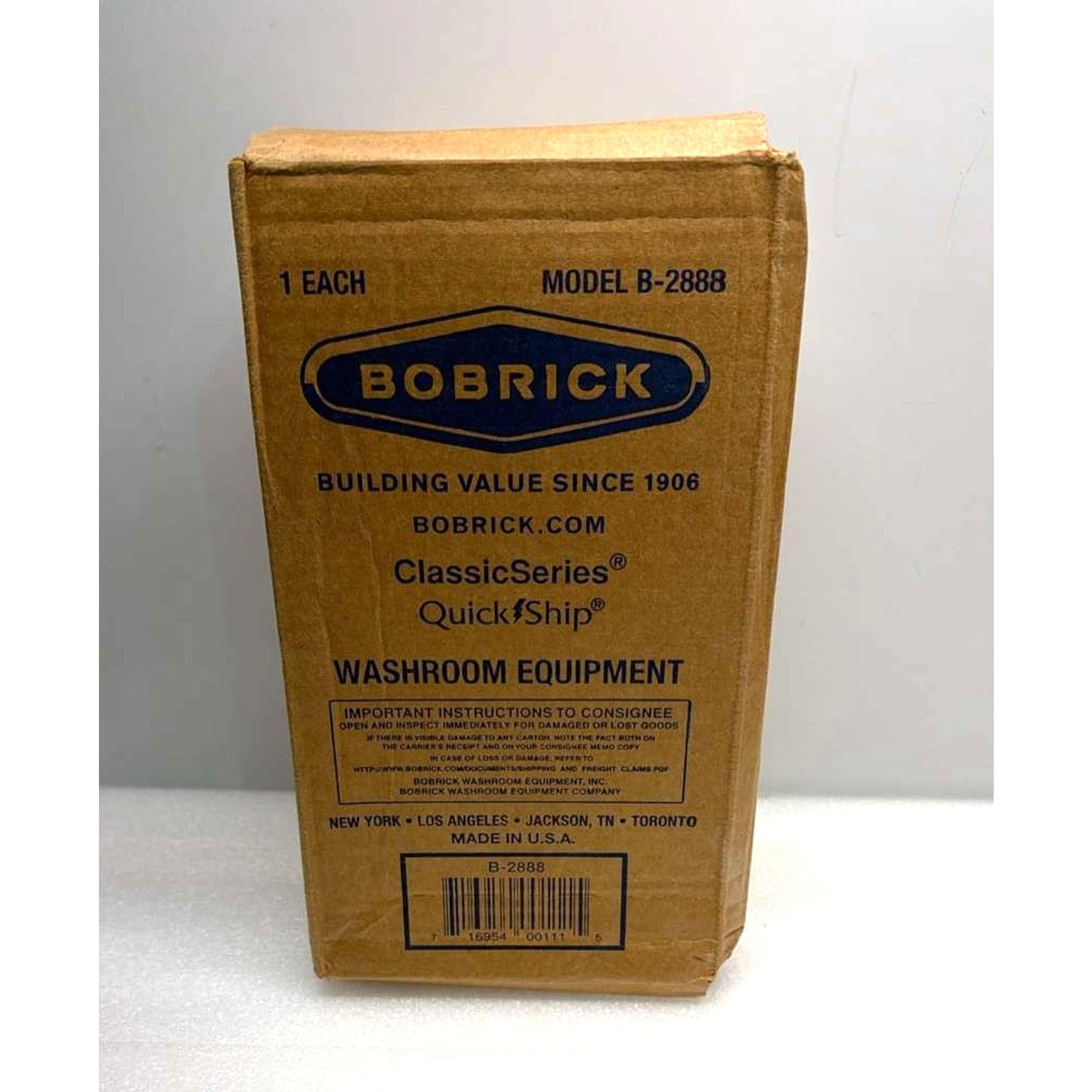 Bobrick Classic B-2888 Multi-Roll Toilet Tissue Dispenser Lock & Key. New