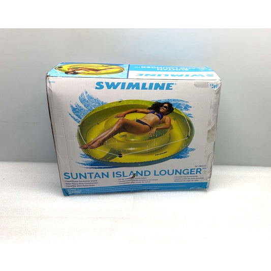 Swimline 9050 Fun Island Sun Tan Inflatable Swimming Pool Lounger Float-72"