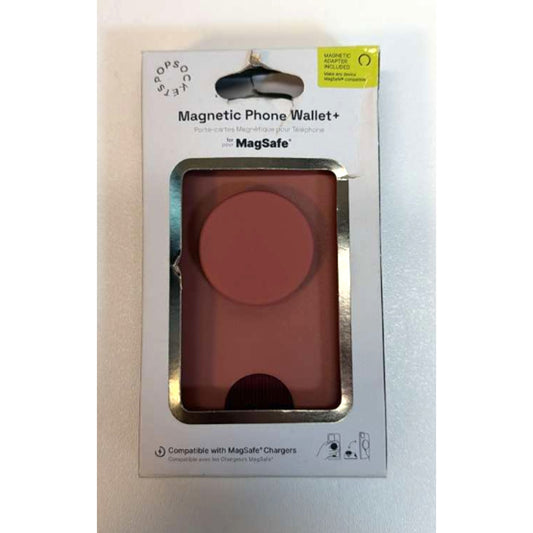 K1-O PopSockets Magnetic Wallet with Grip & MagSafe Adapter Ring Included - Clay