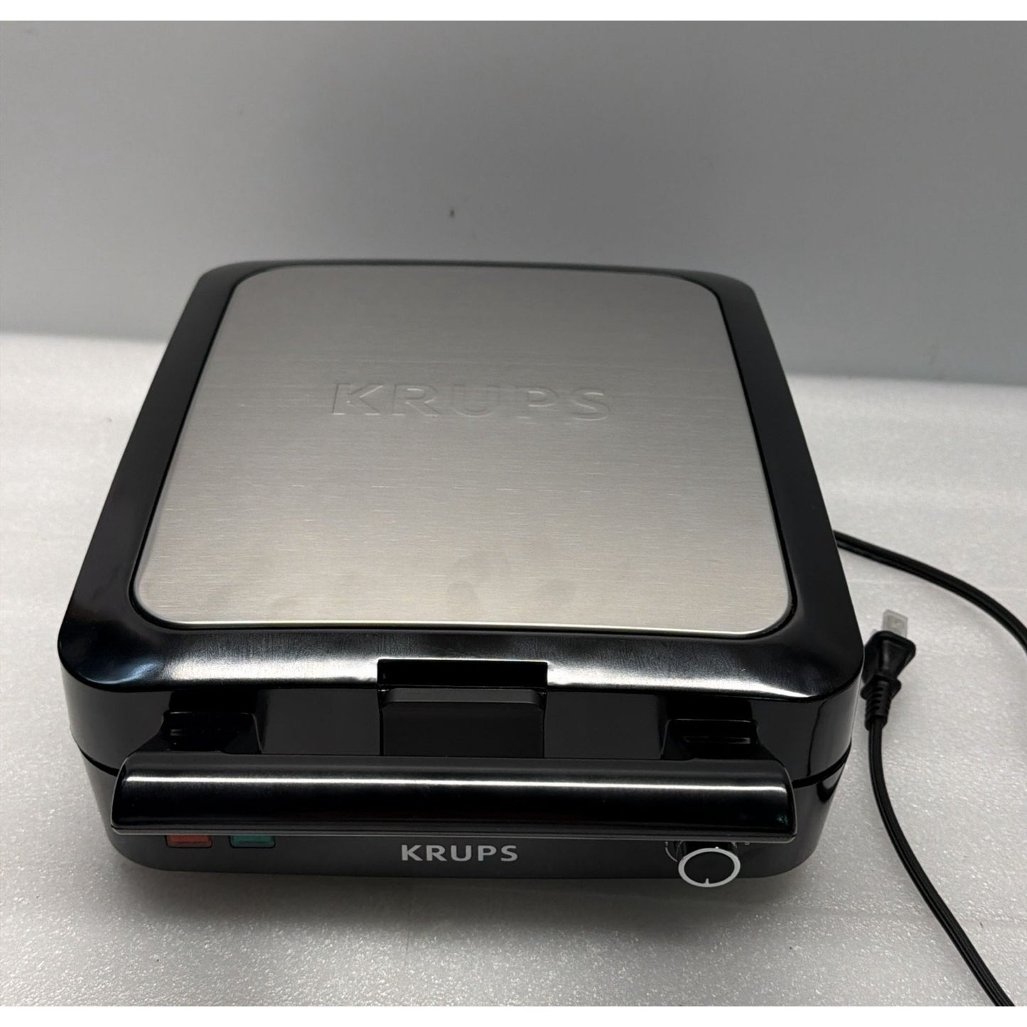 KRUPS 4-Slice Belgian Waffle Maker Stainless Steel, 5 Browning Levels, Audible