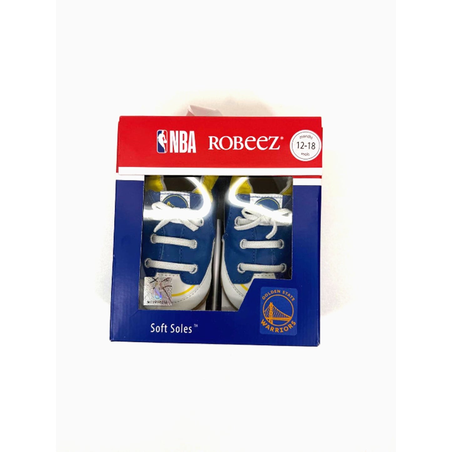 Infant Robeez Golden State Warriors NBA Soft Sole Casual Shoes 12-18 Months