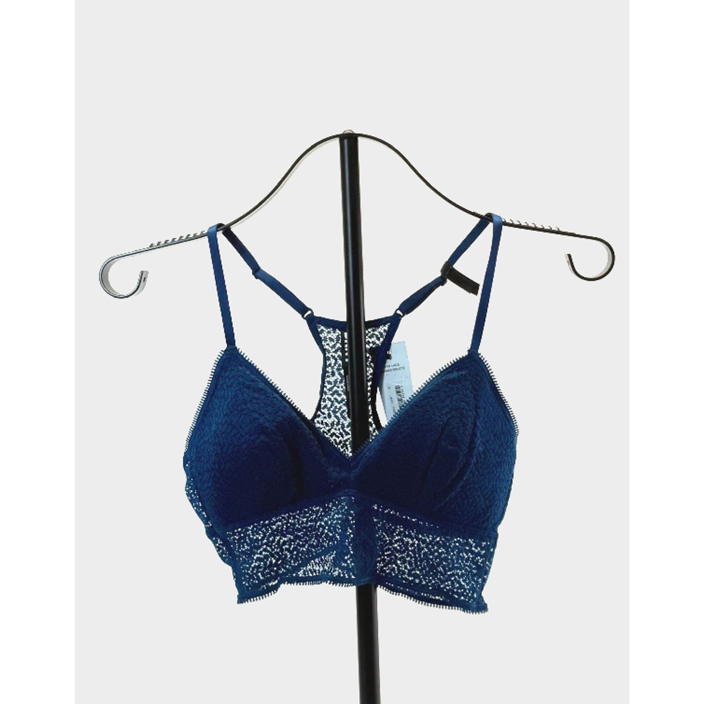 Dkny Women's Modern Lace Longline Bralette Blue Size: M DK4021