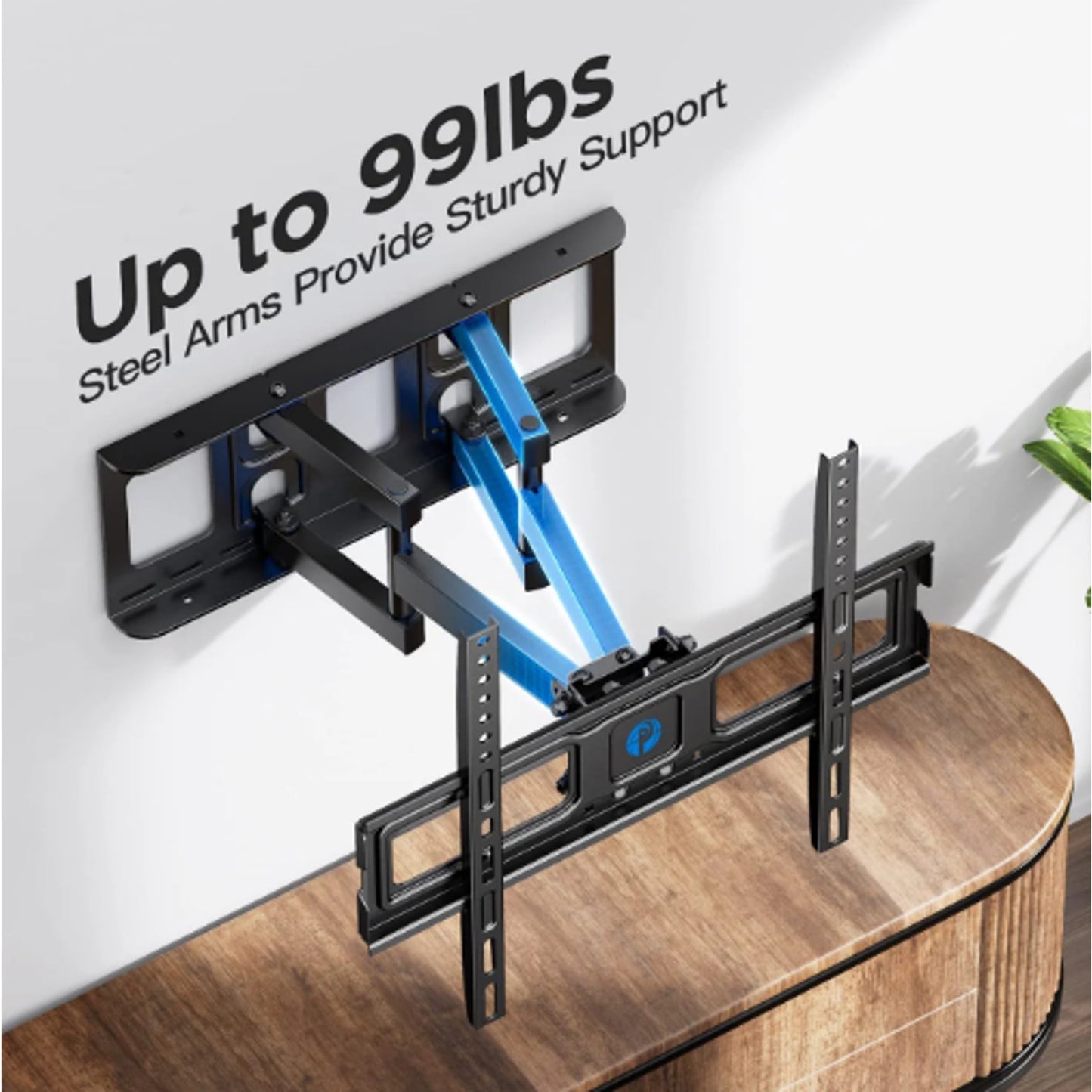 PIPISHELL FULL MOTION TV WALL MOUNT PIMF3 UP TO 65" BRAND NEW